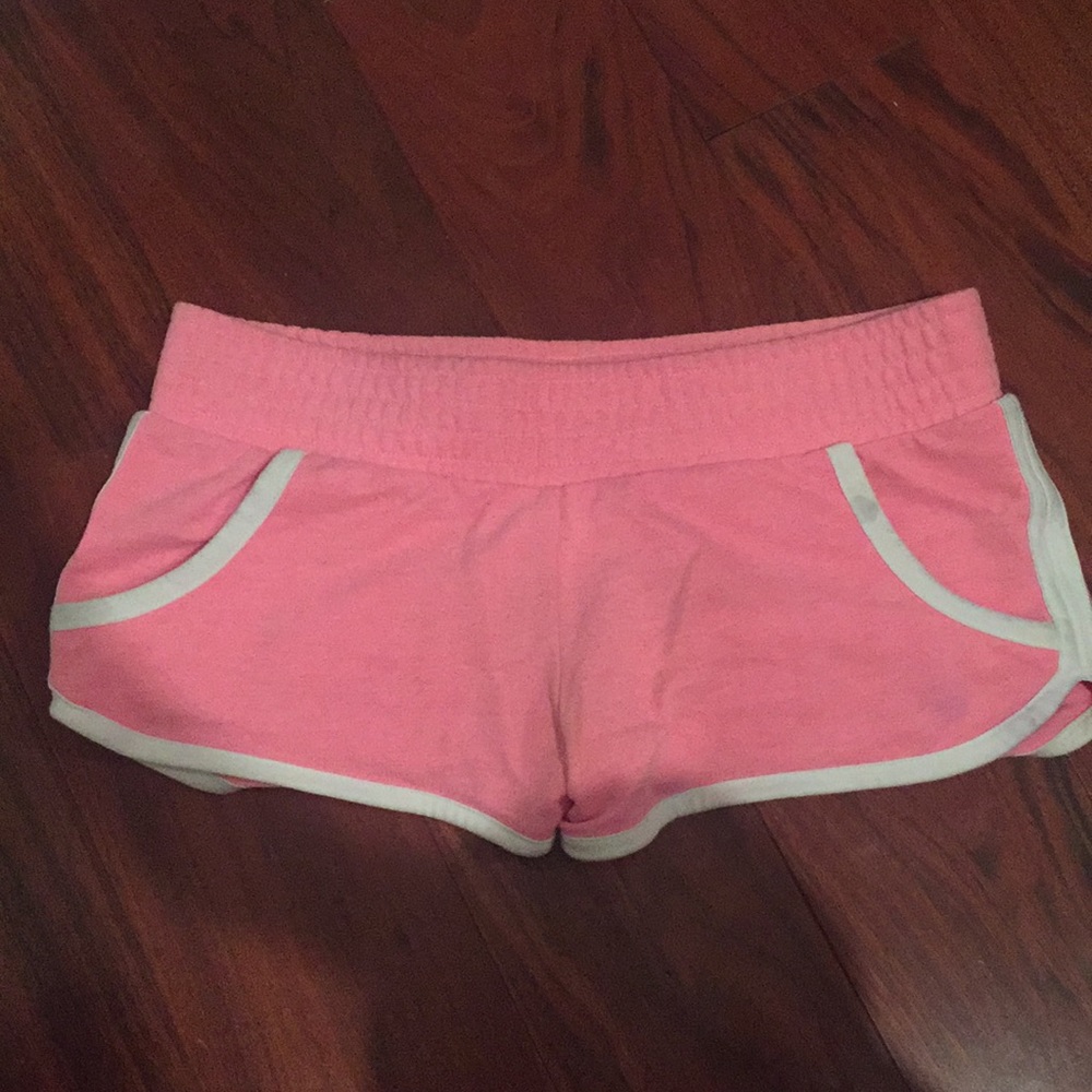 Pink and white hot shorts forever 21